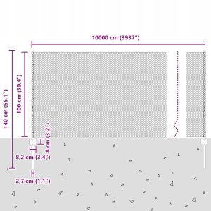 Słupki ogrodzeniowe 22 sztuki U-Channel 100 cm stal ocynkowana 11