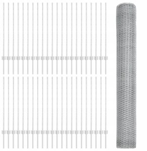 Słupki ogrodzeniowe 22 sztuki U-Channel 100 cm stal ocynkowana 4
