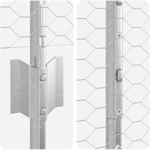 Słupki ogrodzeniowe 22 sztuki U-Channel 100 cm stal ocynkowana 7