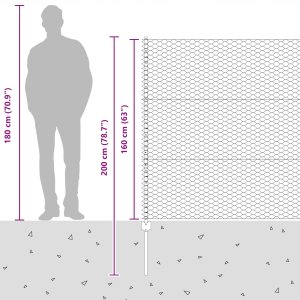 Słupki ogrodzeniowe 22 szt. U-Channel 160 cm ze stali galwanizowanej 11