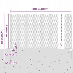 Słupki ogrodzeniowe 22 szt. U-Channel 160 cm ze stali galwanizowanej 9