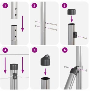vidaXL Ogrodzenie Hexagon 1,5x50 m z ocynkowanej stali 12
