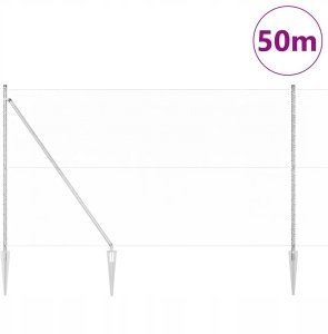 vidaXL Ogrodzenie Hexagon 1,5x50 m z ocynkowanej stali 3