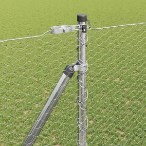 vidaXL Ogrodzenie Hexagon 1,5x50 m z ocynkowanej stali 4