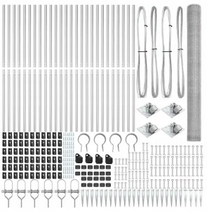 vidaXL Ogrodzenie Hexagon 1,5x50 m z ocynkowanej stali 5