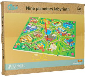 Gra labirynt magnetyczna planszowa drewniana do podróży farma 2 graczy Kik Sp. z o. o. Sp. k. 9