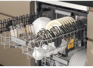 Zmywarka Whirlpool Dishwasher | W7F HS51 | Free standing | Width 60 cm | Number of place settings 15 | Number of programs 8 | Energy efficiency class B | AquaStop function | White 4