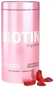 Noble Health Biotyna w żelkach suplement diety o smaku Truskawkowym 60 żelków 1