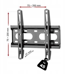 C11F - Solidny kompaktowy płaski uchwyt do telewizorów LCD LED 23&quot;-50&quot; 3