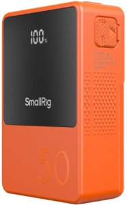 SmallRig 4871 V-Mount Mini Akumulator VB50, D-Tap, USB-A, USB-C, pomarańczowy 5