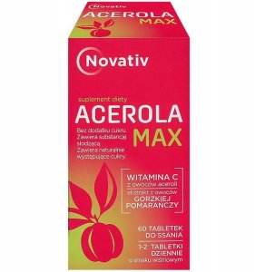 Novativ Acerola Max 60 tabletek do ssania 1