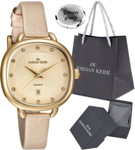 Zegarek Jordan Kerr Zegarek damski P9007 beżowy 4