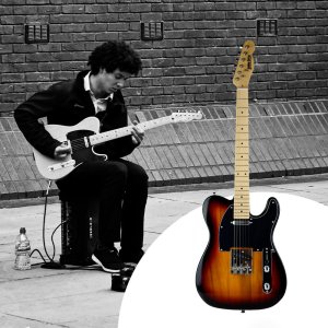 Gitara elektryczna - kompletny zestaw -Golden Guitar TEEG-30 Sunburst Telecaster one size 15