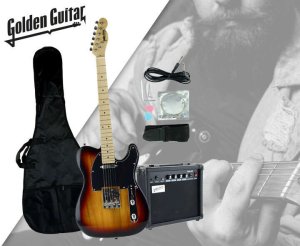 Gitara elektryczna - kompletny zestaw -Golden Guitar TEEG-30 Sunburst Telecaster one size 2