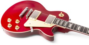 Zestaw: Gitara elektryczna GigKit w stylu LP ciemnoczerwona+ wzmacniacz+ akcesoria one size 6