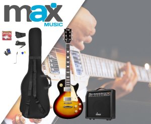 Zestaw: Gitara elektryczna GigKit w stylu LP sunburst+ wzmacniacz+ akcesoria one size 2