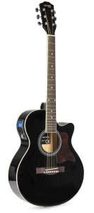 Zestaw: Gitara elektroakustyczna ShowKit Max czarna+ wzmacniacz+ akcesoria one size 13