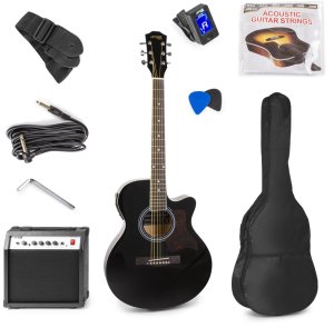 Zestaw: Gitara elektroakustyczna ShowKit Max czarna+ wzmacniacz+ akcesoria one size 2