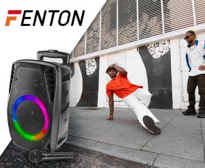 Głośnik bluetooth Fenton 300W FT8LED-MK2 mikrofon akumulator one size 2
