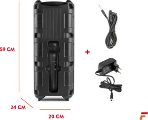 Głośnik Fenton Boombox głośnik mobilny BT BoomBox340 LED mic one size 19