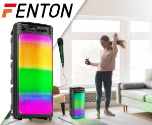 Głośnik Fenton Boombox głośnik mobilny BT BoomBox340 LED mic one size 20