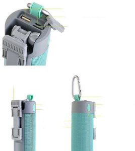 Przenośny głośnik wielofunkcyjny BT z selfie stick BLUE one size 8