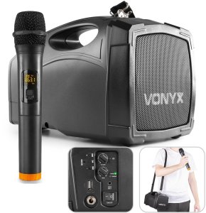 Vonyx Mobilny zestaw nagłośnieniowy PA ST014 z bezprzewodowym mikrofonem ręcznym one size 10