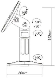 Uchwyt ścienny do głośnika HTS20W Audizio biały, zestaw 2 szt one size 1