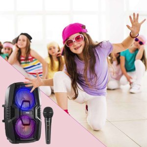 Głośnik Fenton Głośnik mobilny 2x 10" FT210LED, zestaw karaoke z Bluetooth - 700W one size 17