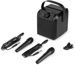 Głośnik Karaoke LED 2x mikrofon KAR50B Fenton Czarny one size 13