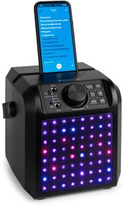 Głośnik Karaoke LED 2x mikrofon KAR50B Fenton Czarny one size 4