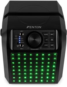 Głośnik Karaoke LED 2x mikrofon KAR50B Fenton Czarny one size 5