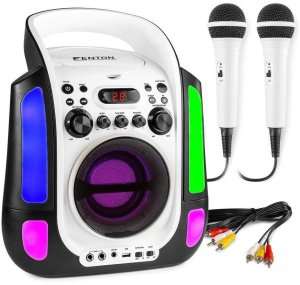 Karaoke system z CD i 2 mikrofonami SBS30W one size 2