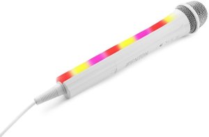 Mikrofon karaoke z oświetleniem LED RGB RGB KMD55W biały one size 4