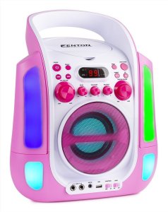 Karaoke system z CD i 2 mikrofonami SBS30P różowy one size 4