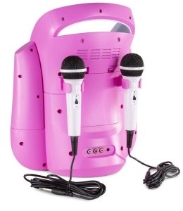 Karaoke system z CD i 2 mikrofonami SBS30P różowy one size 8