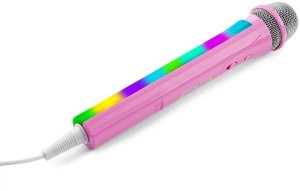 Mikrofon karaoke z oświetleniem RGB KMD55P różowy one size 4