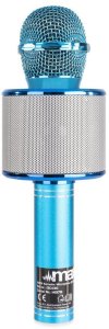 Mikrofon karaoke z głośnikami BT MP3 MAX KM01 niebieski one size 4