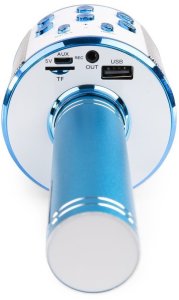 Mikrofon karaoke z głośnikami BT MP3 MAX KM01 niebieski one size 6