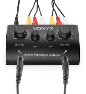 Zestaw do Karaoke z mikrofonami w kolorze czarnym one size 15