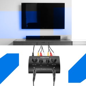 Zestaw do Karaoke z mikrofonami w kolorze czarnym one size 17