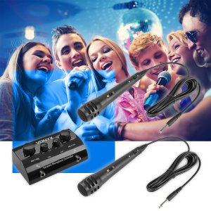 Zestaw do Karaoke z mikrofonami w kolorze czarnym one size 18