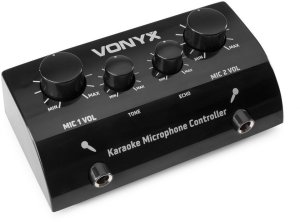 Zestaw do Karaoke z mikrofonami w kolorze czarnym one size 6