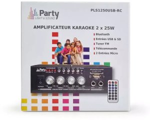 Party Light&Sound Wzmacniacz karaoke 2x 25W PLS1250USB-RC one size 16