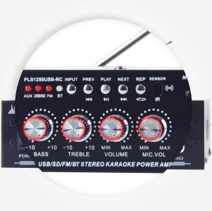 Party Light&Sound Wzmacniacz karaoke 2x 25W PLS1250USB-RC one size 21