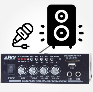 Party Light&Sound Wzmacniacz karaoke 2x 25W PLS1250USB-RC one size 25