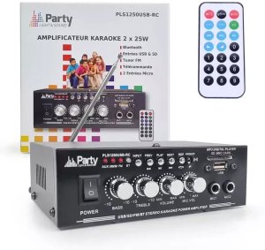 Party Light&Sound Wzmacniacz karaoke 2x 25W PLS1250USB-RC one size 7