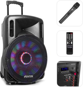 Głośnik Fenton Kolumna mobilna z mikrofonem FT15LED 15" 800W one size 2