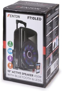 Kolumna mobilna z mikrofonem Fenton FT10LED 10 " 450W bluetooth one size 12