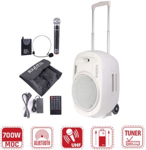 Kolumna mobilna Ibiza PORT12UHF-WH-MKII one size 1